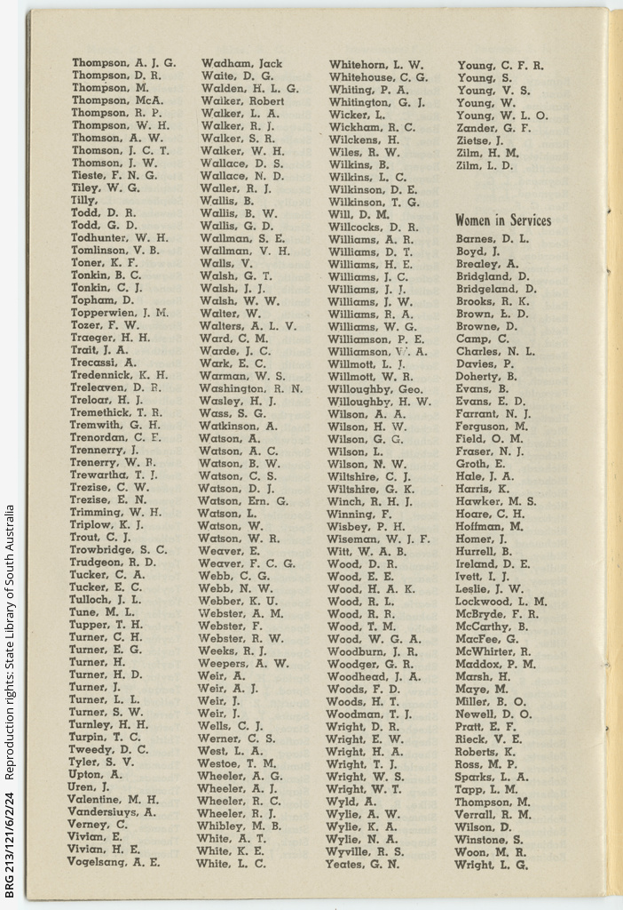 Our Achievements 1939 1944 Manuscript State Library Of South Australia